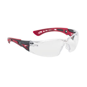 Boll Schutzbrille Rush+, Platinum Bi - Material Rahmen PC und TPR rot / schwarz
