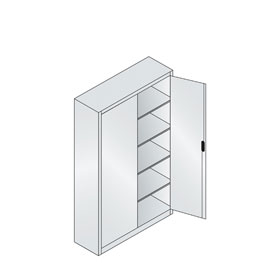 C+P Büroschrank 900 mit Flügeltüren und Zylinderschloss kaufen