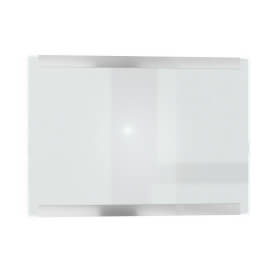 ClampLine Infotafel A3 Glasschild mit 2 edlen Aluminiumhaltern, variabler Klemmbereich