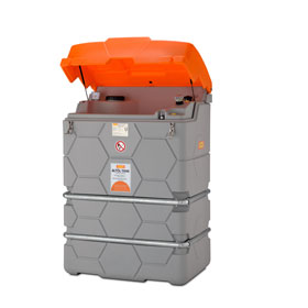 CEMO CUBE - Altltank Outdor 1000 Liter, mit Klappdeckel, integrierter Einfltrichter mit Schmutzsieb, 