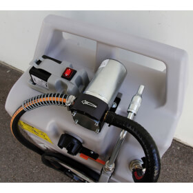 CEMO Schmierstofftrolley 100 Liter, mit Elektropumpe, flexibler Transport und Befllung von Schmierstoffen,