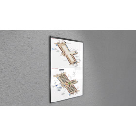 ClickFix Türschild manipulationssicheres Schild aus Acryglas und Edelstahl