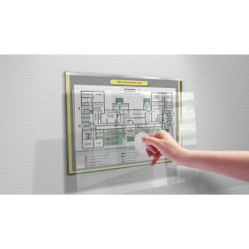 ClickFix Türschild manipulationssicheres Schild aus Acryglas und Edelstahl