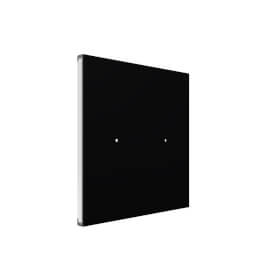 SlideFix Türschild Hochformat schwarz Acrylglasscheibe mit Aluminiumrahmen und seitlichem Einschub