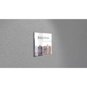 ClickFix Türschild manipulationssicheres Schild aus Acryglas und Edelstahl