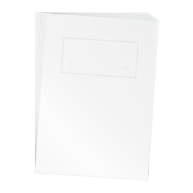 Beschriftungseinlagen aus lackmattierter Polyesterfolie fr Tischaufsteller Bogenformat A4, vorgestanzt zum einfachen Herauslsen