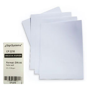 Creativ - Papier wei DIN A4 hochwertiges, holzfreies Spezialpapier fr Beschriftungseinlagen