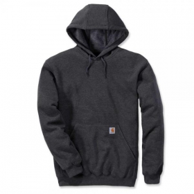 Carhartt Sweatshirt Kapuzenpullover anthrazit mit Kapuze, Vordertasche, elastische Bündchen