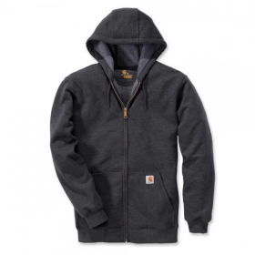 Carhartt Full - Zip Kapuzen - Sweatjacke anthrazit mit Kapuze, Vordertaschen, elastische Bndchen