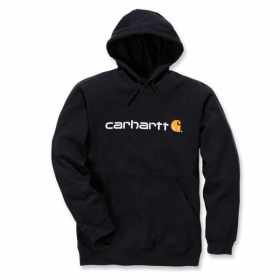Carhartt Logo Graphic Kapuzenpullover schwarz mit Kapuze, Vordertasche, elastische Bündchen
