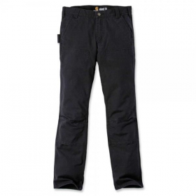 Carhartt Arbeitshose Rugged utility double front schwarz mit Werkzeug - Taschen, dreifache Hauptnähte