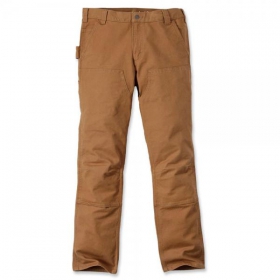 Carhartt Arbeitshose Rugged utility double front braun mit Werkzeug - Taschen, dreifache Hauptnähte