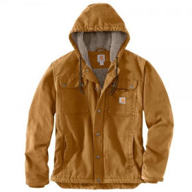 Carhartt Bartlett Jacke braun mit Kapuze, 2 Brust - , Innen und Außentaschen