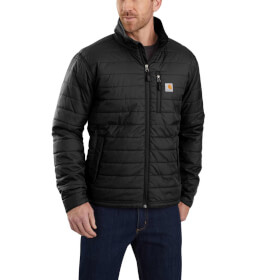 Carhartt lightweight Gilliam gesteppte Jacke schwarz wasserabweisend, mit einer Brust- und Auentaschen