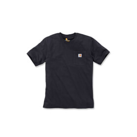Carhartt Workwear Pocket Shirt, Short Sleeve, schwarz Relaxed Fit und Brusttasche, kurzarm