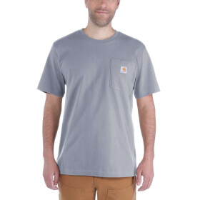 Carhartt Workwear Pocket Shirt, Short Sleeve, heather grey Relaxed Fit und Brusttasche,  kurzarm