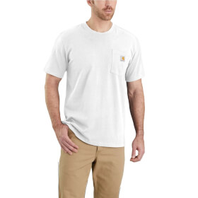 Carhartt Workwear Pocket Shirt, Short Sleeve, weiß Relaxed Fit und Brusttasche,  kurzarm