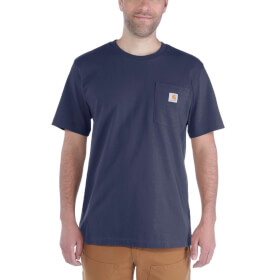Carhartt Workwear Pocket Shirt, Short Sleeve, navy Relaxed Fit und Brusttasche,  kurzarm