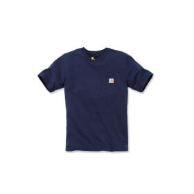 Carhartt Workwear Pocket Shirt, Short Sleeve, navy Relaxed Fit und Brusttasche, kurzarm