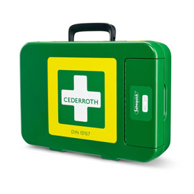 Cederroth First Aid Kit gem. DIN 13157, Erste Hilfe Koffer für unterwegs, grün, Cederroth,