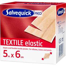 Salvequick Textile Plaster Wundversorgung elastische Pflaster, individuell zuschneidbar