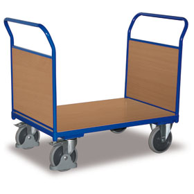 Transportwagen VARIOFIT Doppel - Stirnwandwagen, pulverbeschichtet enzianblau, 