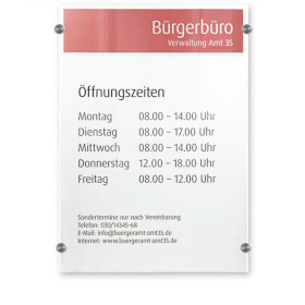 CRYSTAL SIGN Infotafeln DURABLE, Infotafel, hochwertiges Acrylglas,  A3 quer, 