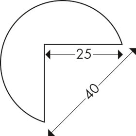 Eckschutzprofil Typ E selbstklebend 1 Meter