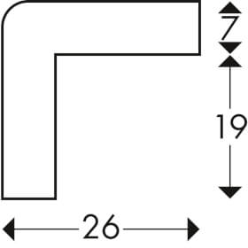 Knuffi Eckschutzprofil Removable Typ E schwarz, selbstklebend/ablsbar, Lnge: 1,0 m
