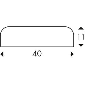 Knuffi Flchenschutzprofil Removable Typ F wei, selbstklebend/ablsbar, Lnge: 1,0 m