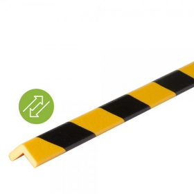 Knuffi Eckschutzprofil Removable Typ H gelb/schwarz, selbstklebend/ablösbar, Länge: 1,0 m