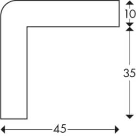 Knuffi Eckschutzprofil Removable Typ H wei, selbstklebend/ablsbar, Lnge: 1,0 m