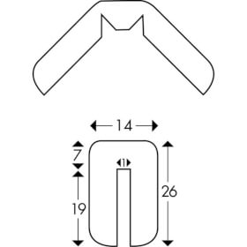 Knuffi SHG Warn- und Schutzprofil - Kantenschutz flexibler Winkel schwarz/neon