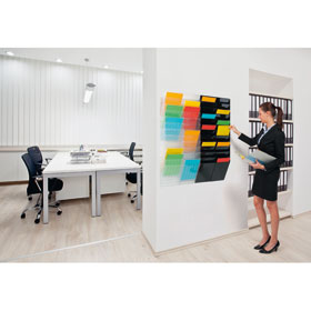 FLEXIBOXX Prospektspendersystem 12 Einzelspender, für Format DIN A4, schwarz oder transparent,