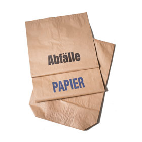 DEISS Papiersack braun Aufdruck: PAPIER