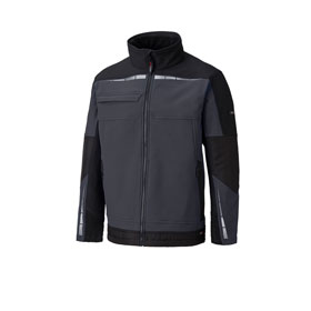 Dickies Workwear Dickies Pro Softshell-Jacke grau-schwarz hochwertige und strapazierfähige Arbeitsjacke mit Reflexelementen