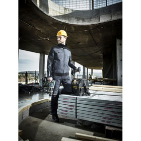 Dickies Workwear Dickies Pro Softshell-Jacke grau-schwarz hochwertige und strapazierfähige Arbeitsjacke mit Reflexelementen