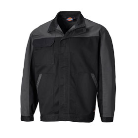 Dickies Workwear Everyday Bundjacke schwarz - grau Arbeitsjacke mit verstellbaren Ärmelbündchen und verdecktem Reißverschluss