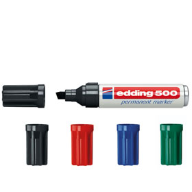 Edding 500 permanent marker mit Keilspitze, permanente und wasserfeste Tinte, 