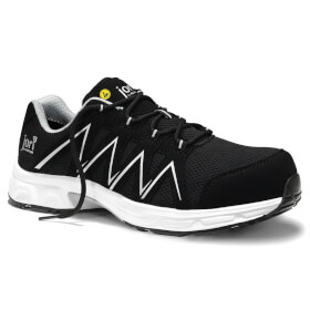 Jori Sicherheitshalbschuh Speedy schwarz weiß ESD S1P Kunststoffkappe, atmungsaktives Textilfutter, sportlicher look