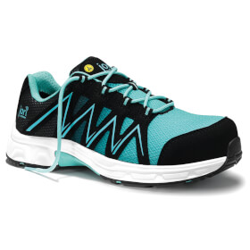 Jori Sicherheitshalbschuh Speedy blau türkis ESD S1P Kunststoffkappe, atmungsaktives Textilfutter, sportlicher look,  Damen