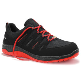 Elten Berufshalbschuh Maddox schwarz rot low EDS O2 Atmungsaktiver Schuh mit Fersendämpfung im sportlichem Look