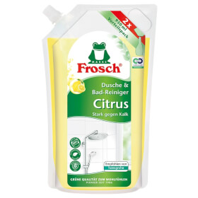 Frosch Citrus Dusche & Bad - Reiniger Nachfüllbeutel entfernt Kalk und Seifenreste