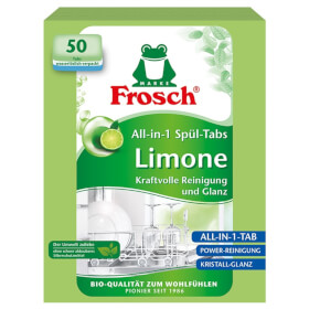 Frosch All - in - 1 Spl - Tabs Limone 50 St entsorgen Verschmutzung und Kalkablagerungen