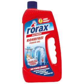 Rorax Rohrfrei Power - Gel löst in kürzester Zeit hartnäckige Verstopfungen