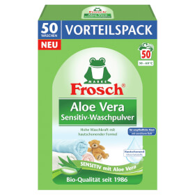 Frosch Aloe Vera Sensitiv - Waschpulver Vorteilspack 3er Set fr alle Textilien und speziell fr empfindliche Haut geeignet