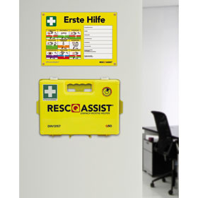 Resc-Q-Assist Q50 Verbandkoffer DIN13157 Erste-Hilfe-Koffer mit Schnellhilfe-System