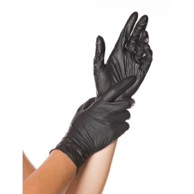 Nitrilhandschuh SAFE LIGHT schwarz, 24 cm Länge, 