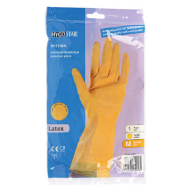 Universalhandschuh Putzhandschuh Bettina Latexhandschuh gelb, 30 cm Länge