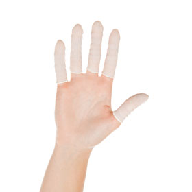 Nitril - Fingerlinge weiß sehr gutes Gefühl beim Tasten, 